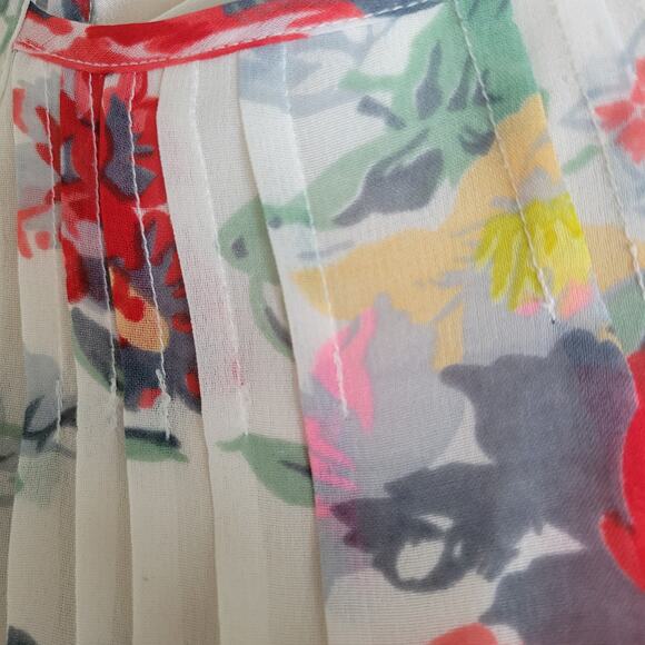 Anthropologie Ranna Gill Kalia Floral Dress Ivory Crochet Lace Women Small - Picture 15 of 15